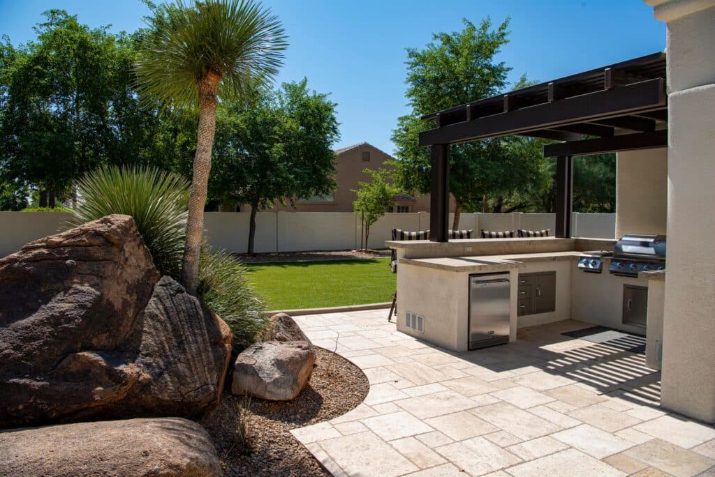 Paver patio built for the New Orleans climate