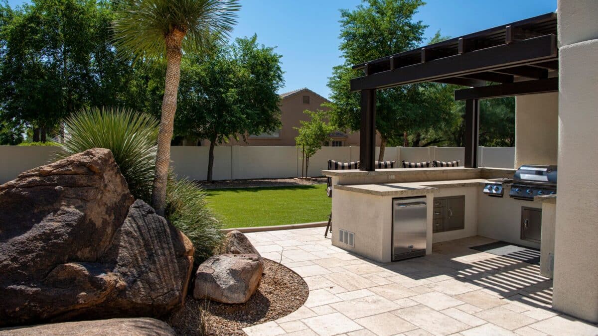 Interlocking paver patio project in Madisonville, Louisiana