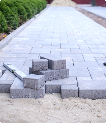 Completed paver hardscape project in the New Orleans metro