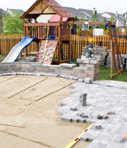 Completed paver hardscape project in the New Orleans metro
